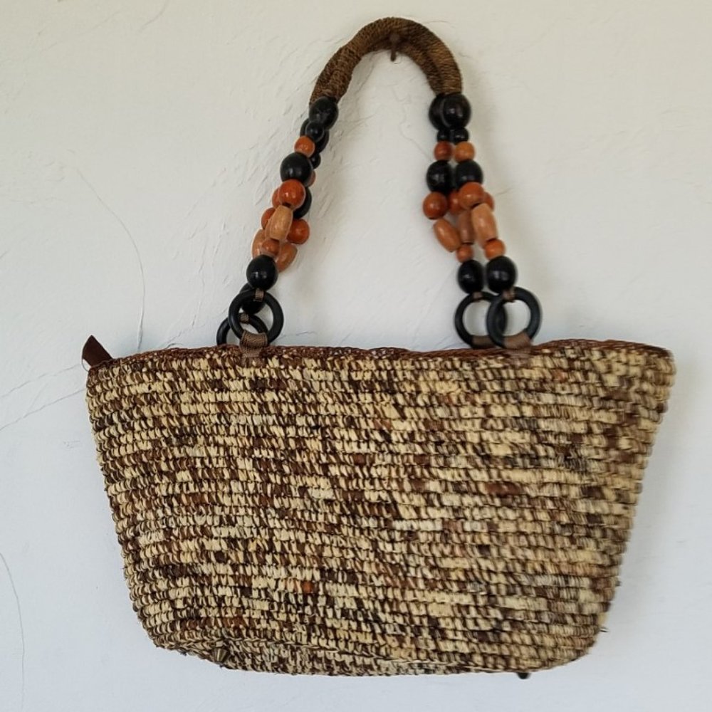 Vintage Indonesian Woven Tote